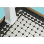 Clifton Border Black And White - Victorian Floor Tiles